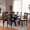 Baxton Studio Miela Modern and Contemporary Dark Brown Finished Wood 7-Piece Dining Set 179-11385-10894-Zoro - alternate 3